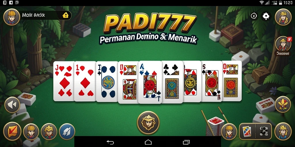 Tampilan gameplay Domino PADI777 yang menarik dan interaktif.