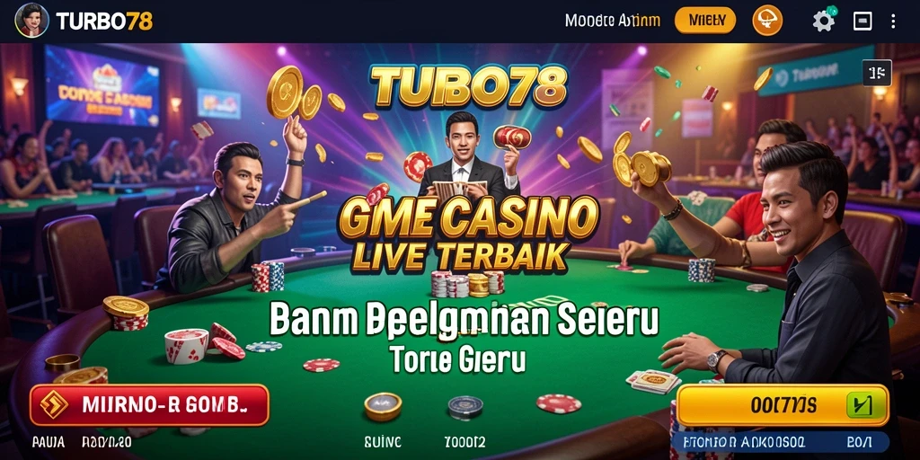 Tampilan gameplay TURBO78 yang menegangkan di Live Casino.